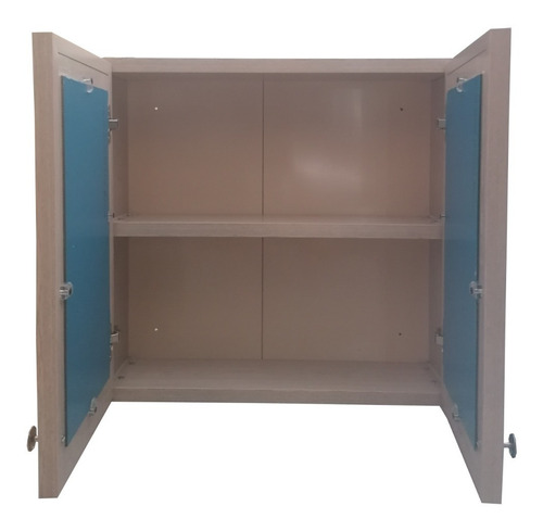 Imagen 2 de 5 de Botiquines De Baño De Pvc Beige 2 Puertas De Espejo