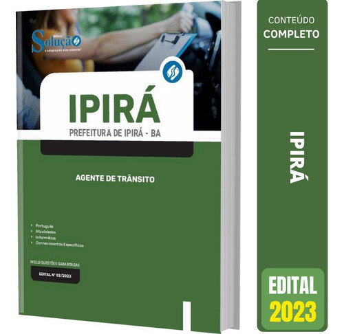 Apostila Prefeitura De Ipirá Ba 2023 - Agente De Trânsito