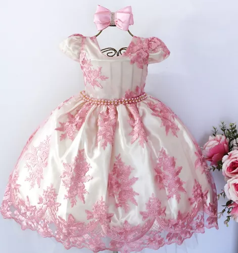 Vestido Infantil Festa Luxo Realeza Daminha Princesa Niver