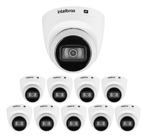 Kit 10 Câmera Ip 4 Mp 30m Intelig Art Vip 3430 D Ia Intelbra