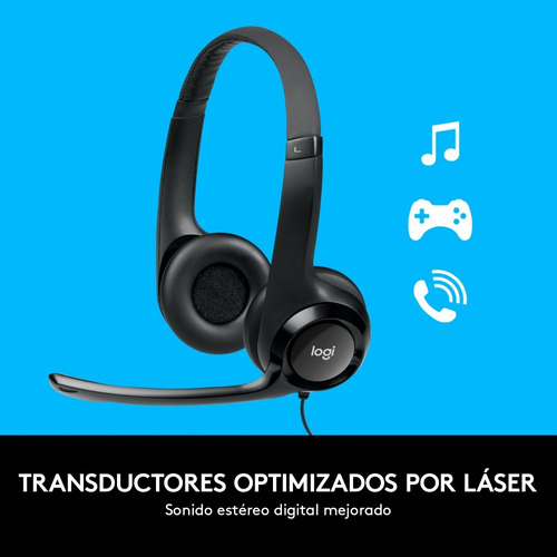 Imagen 8 de 11 de Audífonos Logitech H390 negro