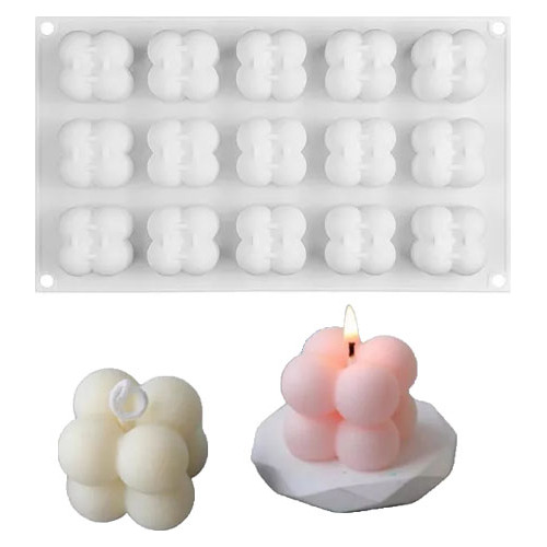 Molde De Silicona Con Forma De Cubo De Lunares Pequeños