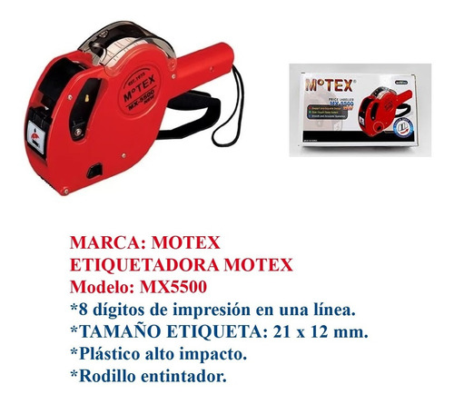 Etiquetadora Motex 5500 Incluye Envio