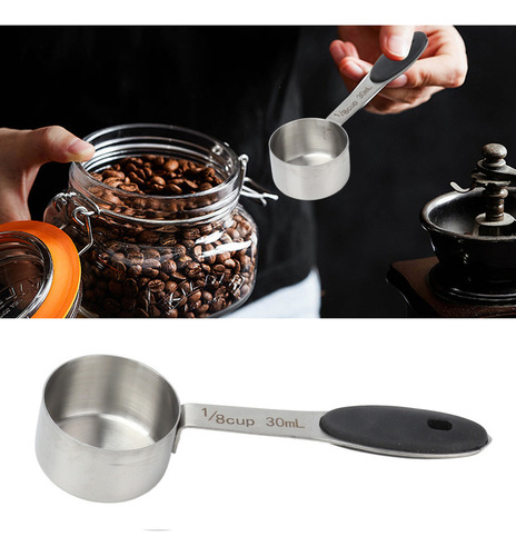 M Cuchara De Acero Inoxidable Para Medir Granos De Café 30ml