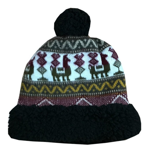 Gorro Ecuatoriano Ovejero Borde Negro