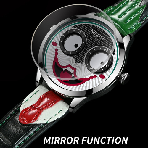 Relojes De Pulsera Nibosi De Cuero Con Forma De Payaso Y Cua