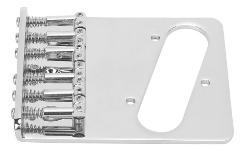 Saddle Bridge Metal Silver Hardtail De 6 Cuerdas, Fijo