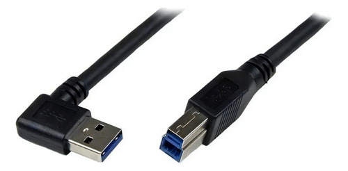 Cable Usb 3.0 A-b Para Impresora, Disco Duro 1m 5gps Acodado Color Negro