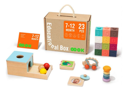 Caja Educativa De Madera Tooky Toy 7-12m Juegos Montesori