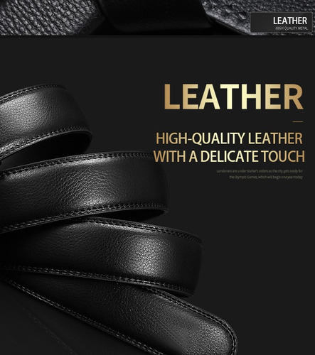 Cinturón De Cuero Para Hombre Cinturón De Hebilla Automátic