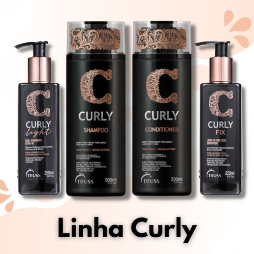 Curly Shampoo + Condicionador Cabelos Cacheados 300ml Truss