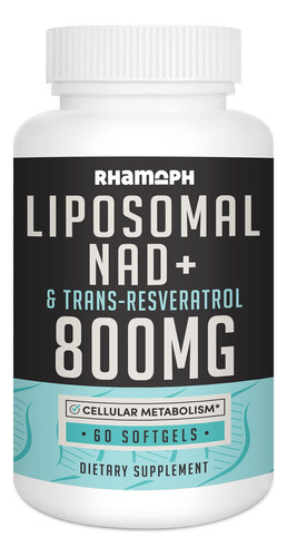 Suplemento Rhamoph Liposomal Nad+ de 800 mg con trans-resverat
