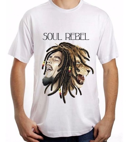 Camiseta - Camisa Blusa Bob Marley Soul Rebel