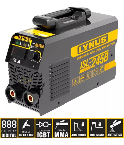 Solda Inversora Isl 245b 200a Standard Bivolt Lynus 110V/220V