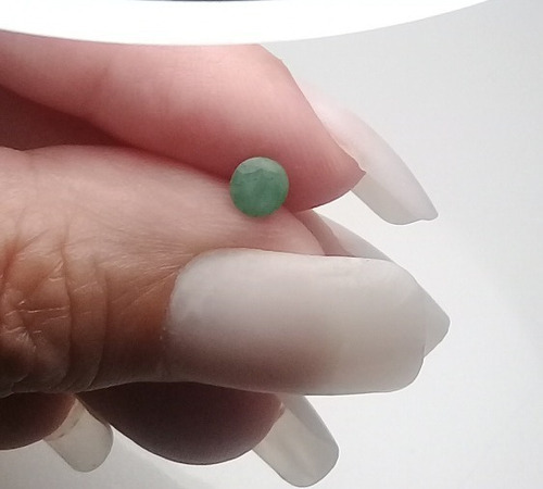 Esmeralda 0.685 Cts Redonda 4,0 Mm Extra Preciosa Clara A Verde Translucido Cor Forte Pedra Preciosa Extra Da Bahia Garantia Eterna