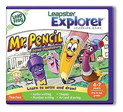 Mr Pencil Leapfrog Leapster Explorer Juego De Aprendizaje De