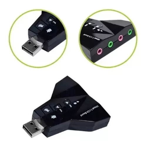 Tarjeta de Sonido Externa USB 2.0 a Audio Virtual 7.1 — ZonaTecno