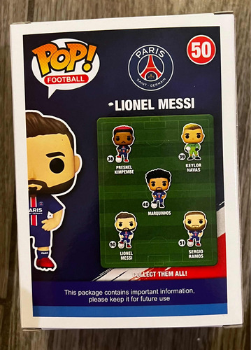 Funko Pop Lionel Messi 50 Paris St Germain. Regalo Navidad (Usado)