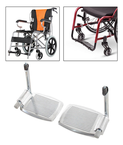 / Reposapiés Para Silla De Ruedas Pedal De Aluminio Con