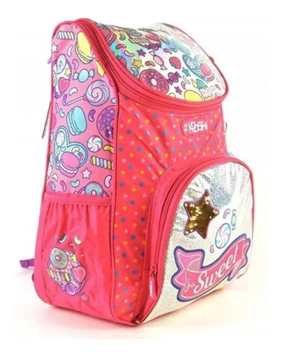 Mochila Espalda Kooshi Sweet Tornasolada 17 Pulgadas