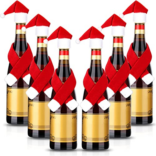 6 Juegos De Fundas Botellas De Vino De Navidad, Suéter...