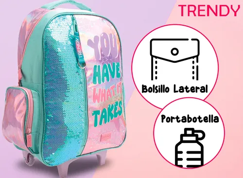 Mochila Carro Carrito Escolar Base Reforzada Ruedas Manija Telescopica  Extensible Original La Mas Grande Happy Buy