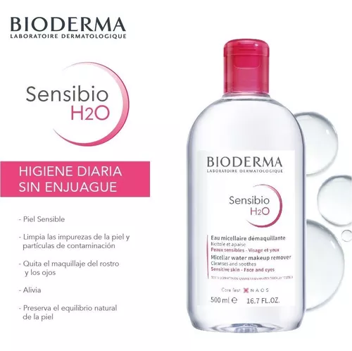Agua Micelar Bioderma Sensibio H2o P Rosacea Sensible 500 Ml
