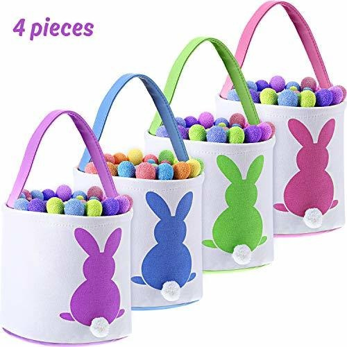 Blulu 4 Piezas Easter Bunny Basket Bags Cesta De Regalo De