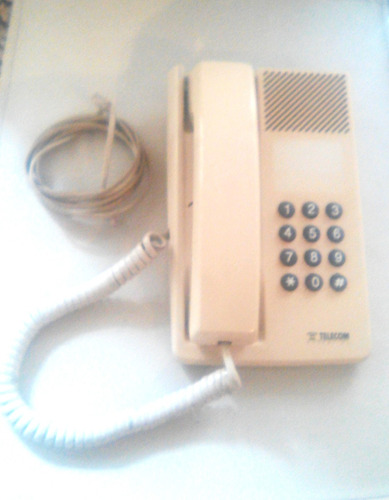 Teléfono Multifrecuente De Cable Marca Nec Color Blanco