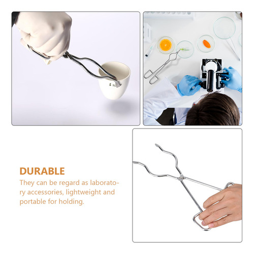 Vaso De Acero Inoxidable Con Pinza Para Crisol Químico, 4 Un