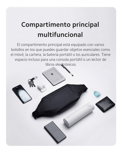 Imagen 6 de 8 de Riñonera Xiaomi Bandolera Deportiva Correa Ajustable Imperme