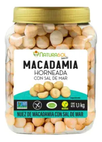 Nuez De Macadamia Horneada Con Sal De Mar Naturasol 1.1 Kg