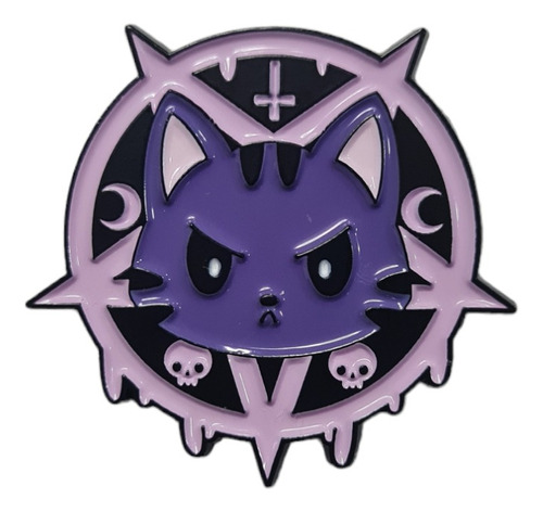 Pins Broche Metálico Baphomet Gato Pentagrama Diseños Varios