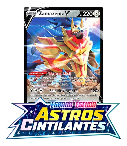 Carta Pokémon Zamazenta V Lendário Astros Cintilantes