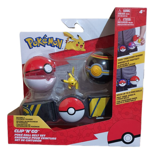 Pokémon Cinturón De Entrenador Pikachu Con 2 Pokebolas