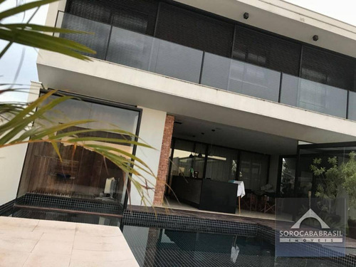 Imagem 13 de 30 de Sobrado Com 4 Dormitórios, 370 M² - Venda Por R$ 3.500.000,00 Ou Aluguel Por R$ 9.000,00/mês - Alphaville Nova Esplanada I - Votorantim/sp - So0120