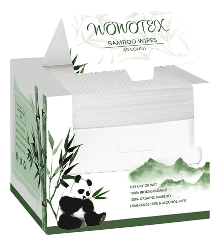 Wowotex Toalla Facial Desechable De Bambú, Toallitas Faciale