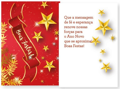 Imagem 10 de 10 de 50 Cartões De Natal Popular + Envelopes -10 Modelos Sortidos