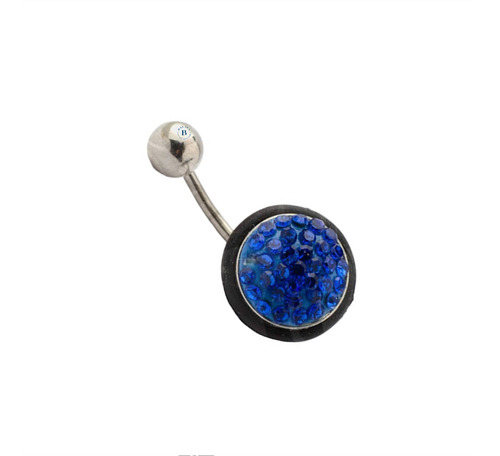 Piercing Ombligo Multistrass Acero Quirúrgico Colores Arito