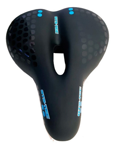 Imagem 4 de 4 de Selim Vazado Com Sinalizador Gts Gel Super Confortável Azul