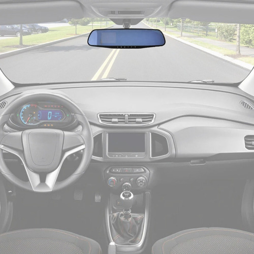 Retrovisor Interno Dvr Tela 4.3 Câmera Embutida Rs-510br