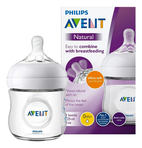 Mamadera Biberon Completo Avent Natural 125ml Original Nuevo