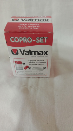 Valmax Coproset 1 Envase Análisis Recolección Materia Fecal