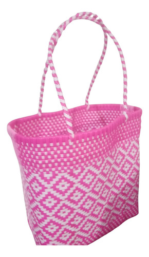 Bolsa Tejida Plastico Toquilla Para Mujer Artesanal Bolso De