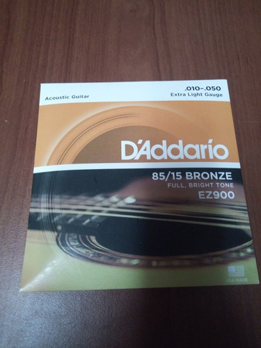 Imagen 2 de 3 de Cuerda D'addario Ez900 Bronce Calibre 10-50