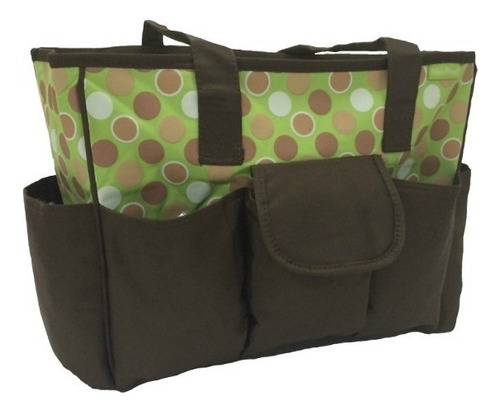 Pañalera Mochila Moderna Multiusos Practica Microfibra Color Verde Limón