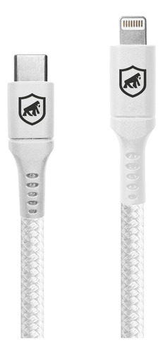 Cabo Lightning Usb / Tipo C iPhone Survivor Preto / Branco Cor Branco - Lightning / Type C