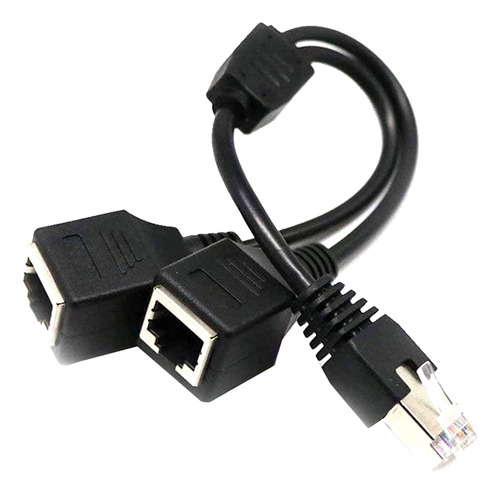Cable Divisor Ethernet Rj45 (1 Macho A 2 Hembras) Para Super
