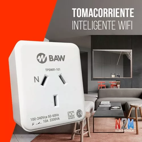 Toma Enchufe Inteligente Wifi Smart 10a 220v App Smart Life Color Blanco