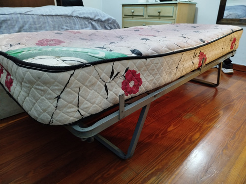 Cama Auxiliar Carrito Con Rueditas Liquido Plateado Carroto (Usado)